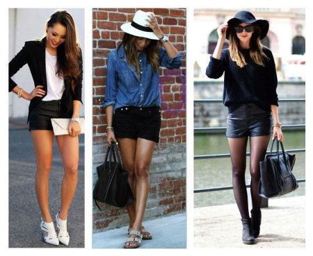 Svarte shorts (60 bilder): hva du skal ha på klassiske modeller, en T ...