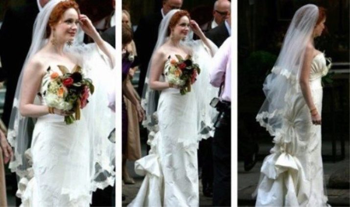 Vista posterior del vestido de novia de Christina Hendrix